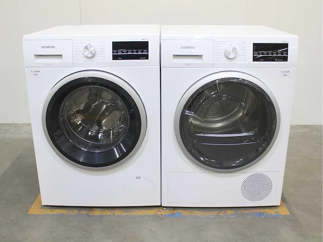 Siemens iq500 isensoric iqdrive aquastop wasmachine & siemens iq500 isensoric selfcleaning condenser wasdroger - afbeelding 1 van  8