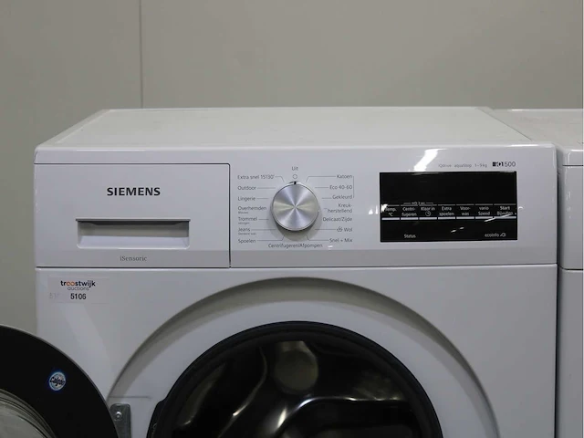 Siemens iq500 isensoric iqdrive aquastop wasmachine & siemens iq500 isensoric selfcleaning condenser wasdroger - afbeelding 3 van  8