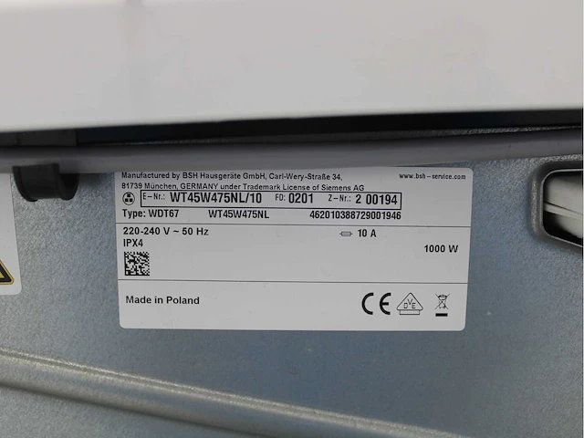 Siemens iq500 isensoric iqdrive aquastop wasmachine & siemens iq500 isensoric selfcleaning condenser wasdroger - afbeelding 8 van  8