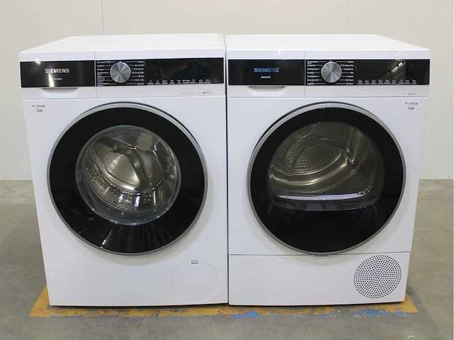 Siemens iq500 isensoric iqdrive aquastop wasmachine & siemens iq500 isensoric wasdroger - afbeelding 1 van  8