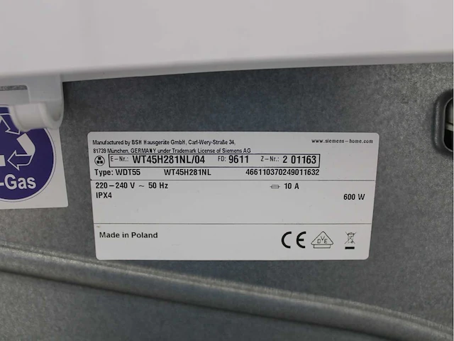 Siemens iq500 isensoric iqdrive extraklasse wasmachine & siemens iq300 isensoric extraklasse wasdroger - afbeelding 8 van  8