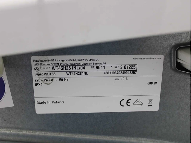 Siemens iq500 isensoric iqdrive extraklasse wasmachine & siemens iq300 isensoric extraklasse wasdroger - afbeelding 8 van  8