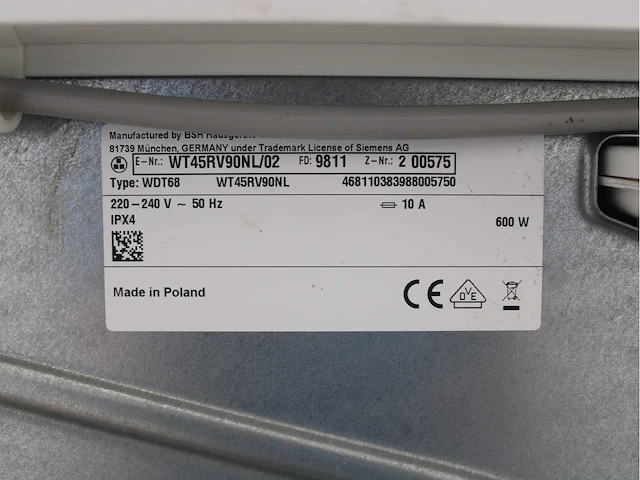Siemens iq500 isensoric iqdrive extraklasse wasmachine & siemens iq300 isensoric extraklasse wasdroger - afbeelding 8 van  8