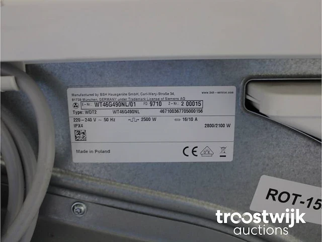 Siemens iq500 isensoric iqdrive extraklasse wasmachine & siemens iq500 isensoric extraklasse droger - afbeelding 8 van  8