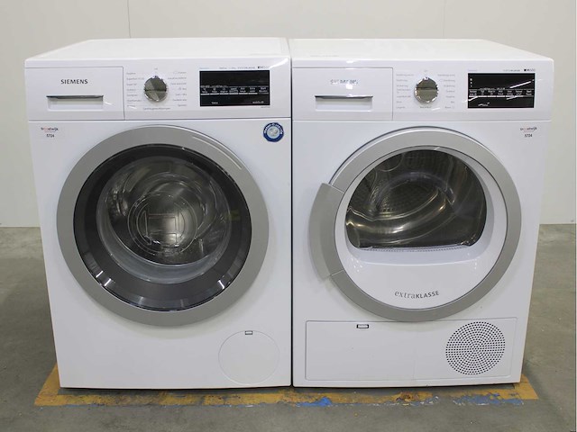 Siemens iq500 isensoric iqdrive extraklasse wasmachine & siemens iq500 isensoric extraklasse wasdroger - afbeelding 1 van  7