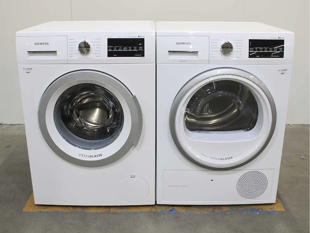 Siemens iq500 isensoric iqdrive extraklasse wasmachine & siemens iq500 isensoric selfcleaning condenser extraklasse wasdroger - afbeelding 1 van  8