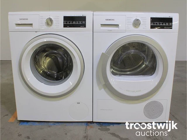 Siemens iq500 isensoric iqdrive extraklasse wasmachine & siemens iq500 isensoric selfcleaning condenser extraklasse droger - afbeelding 1 van  8