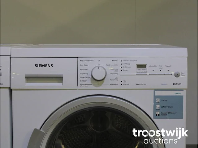 Siemens iq500 isensoric iqdrive wasmachine & siemens iq500 isensoric bestcollection droger - afbeelding 6 van  8