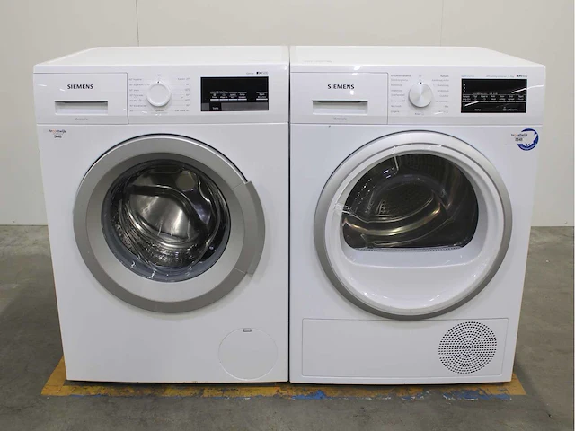 Siemens iq500 isensoric iqdrive wasmachine & siemens iq500 isensoric bestcollection selfcleaning condenser wasdroger - afbeelding 1 van  8
