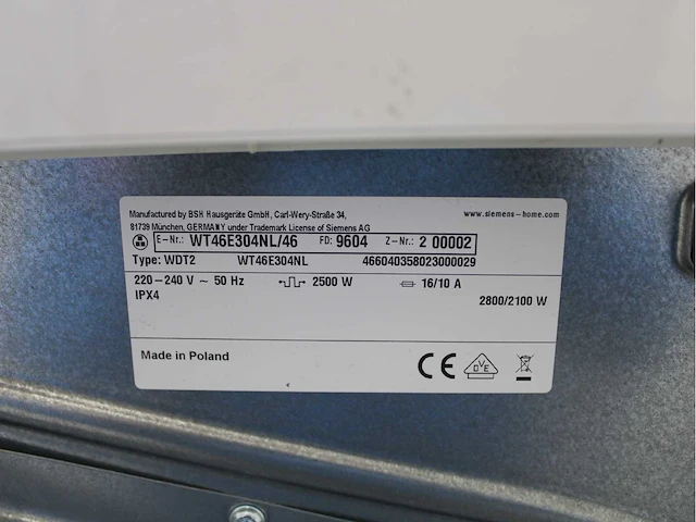 Siemens iq500 isensoric iqdrive wasmachine & siemens iq500 isensoric bestcollection wasdroger - afbeelding 8 van  8