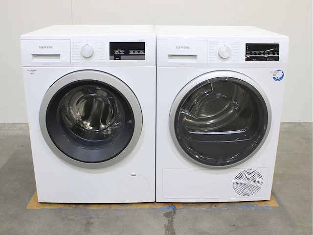 Siemens iq500 isensoric iqdrive wasmachine & siemens iq500 isensoric selfcleaning condenser wasdroger - afbeelding 1 van  8