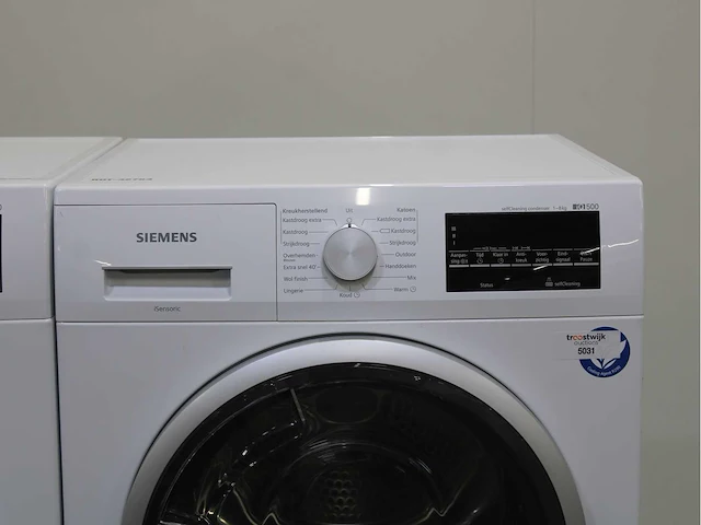 Siemens iq500 isensoric iqdrive wasmachine & siemens iq500 isensoric selfcleaning condenser wasdroger - afbeelding 6 van  8