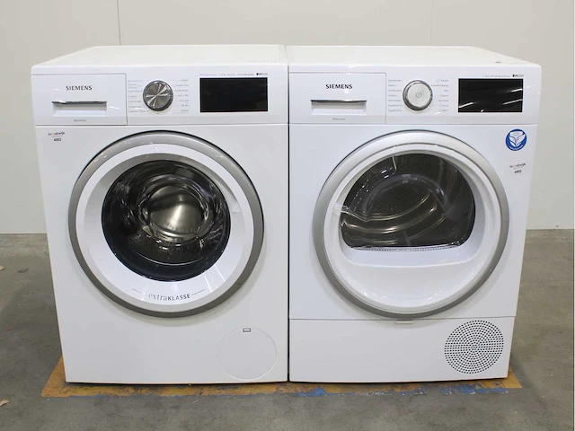 Siemens iq500 isensoric sensofresh system aquastop extraklasse wasmachine & siemens iq500 isensoric selfcleaning condenser wasdroger - afbeelding 1 van  8