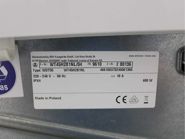 Siemens iq500 isensoric sensofresh system aquastop extraklasse wasmachine & siemens iq500 isensoric selfcleaning condenser wasdroger - afbeelding 8 van  8