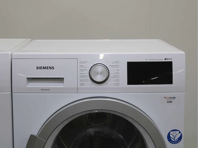 Siemens iq500 isensoric sensofresh system aquastop extraklasse wasmachine & siemens iq500 isensoric selfcleaning condenser wasdroger - afbeelding 6 van  8