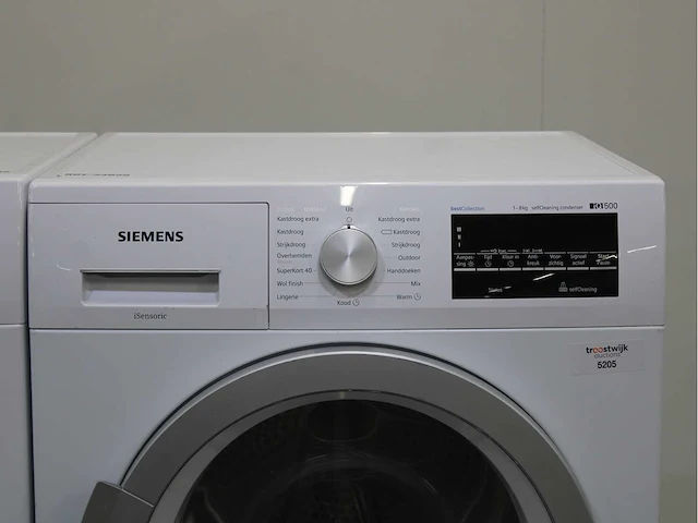 Siemens iq500 isensoric varioperfect iqdrive wasmachine & siemens iq500 isensoric bestcollection selfcleaning condenser wasdroger - afbeelding 6 van  8