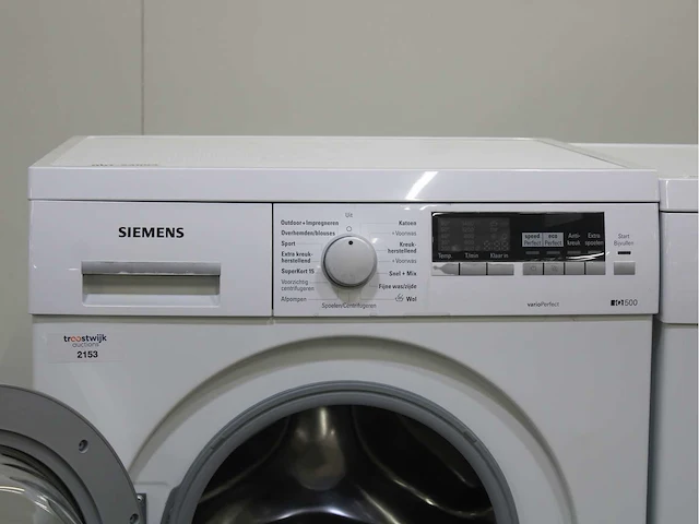 Siemens iq500 varioperfect wasmachine & siemens iq500 isensoric selfcleaning condenser droger - afbeelding 3 van  8