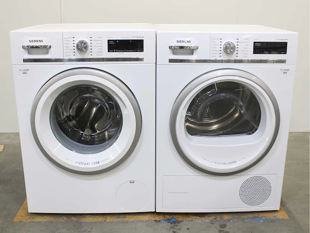 Siemens iq700 isensoric aquastop extraklasse wasmachine & siemens iq700 isensoric selfcleaning condenser extraklasse wasdroger - afbeelding 1 van  8