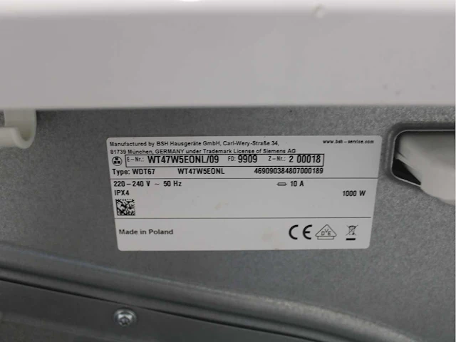 Siemens iq700 isensoric aquastop extraklasse wasmachines & siemens iq700 isensoric outdoorcollection a+++ wasdrogers - afbeelding 8 van  8