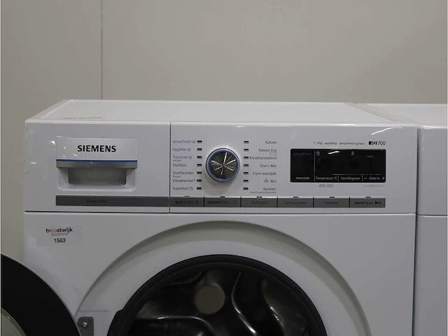 Siemens iq700 isensoric aquastop sensofresh system wasmachine & siemens iq700 isensoric selfcleaning condenser droger - afbeelding 3 van  8