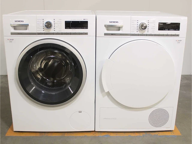 Siemens iq700 isensoric aquastop sensofresh system wasmachine & siemens iq700 isensoric selfcleaning condenser droger - afbeelding 1 van  8