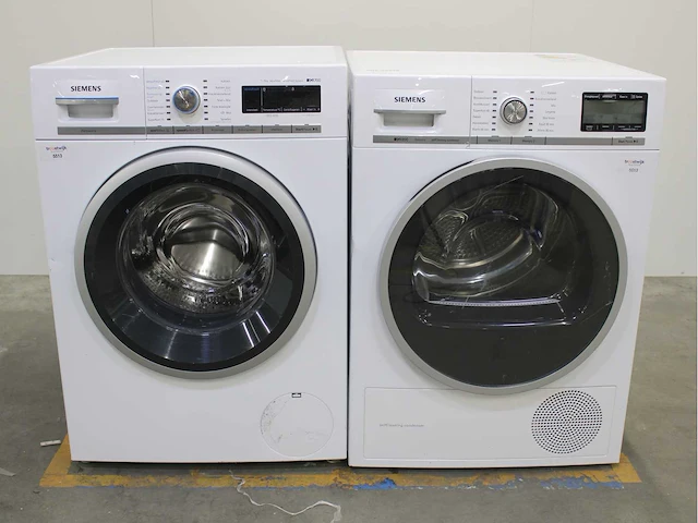 Siemens iq700 isensoric aquastop sensofresh system wasmachine & siemens iq800 isensoric selfcleaning condenser wasdroger - afbeelding 1 van  8