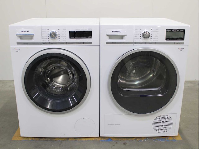 Siemens iq700 isensoric aquastop sensofresh system wasmachine & siemens iq800 isensoric selfcleaning condenser wasdroger - afbeelding 1 van  8