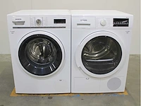 Siemens iq700 isensoric aquastop wasmachine & siemens iq500 isensoric bestcollection wasdroger - afbeelding 1 van  8