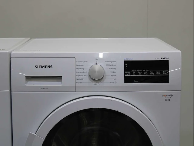 Siemens iq700 isensoric aquastop wasmachine & siemens iq500 isensoric bestcollection wasdroger - afbeelding 6 van  8