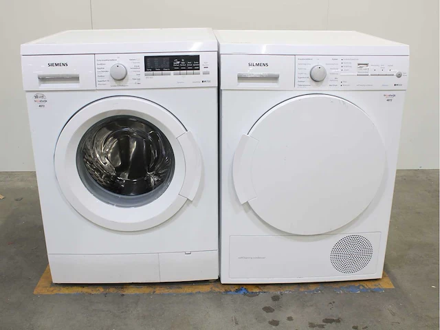 Siemens iq700 isensoric aquastop wasmachine & siemens iq500 isensoric selfcleaning condenser wasdroger - afbeelding 1 van  8