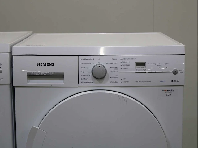 Siemens iq700 isensoric aquastop wasmachine & siemens iq500 isensoric selfcleaning condenser wasdroger - afbeelding 6 van  8