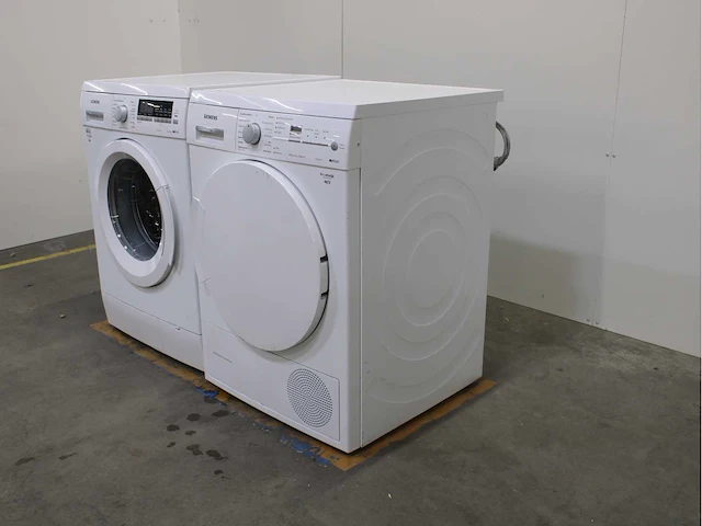 Siemens iq700 isensoric aquastop wasmachine & siemens iq500 isensoric selfcleaning condenser wasdroger - afbeelding 7 van  8