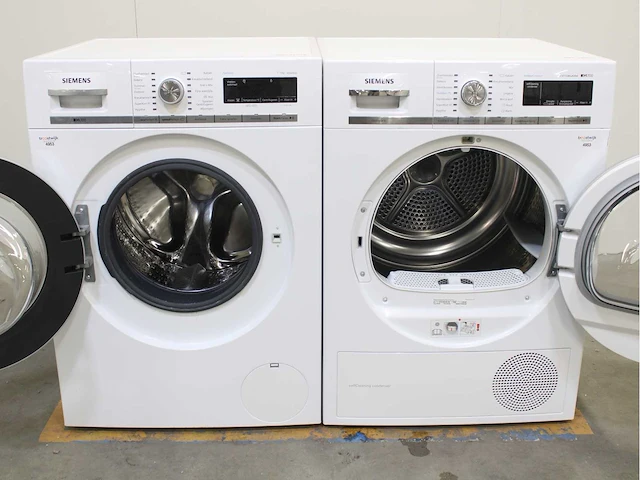 Siemens iq700 isensoric aquastop wasmachine & siemens iq700 isensoric outdoorcollection extraklasse wasdroger - afbeelding 1 van  8