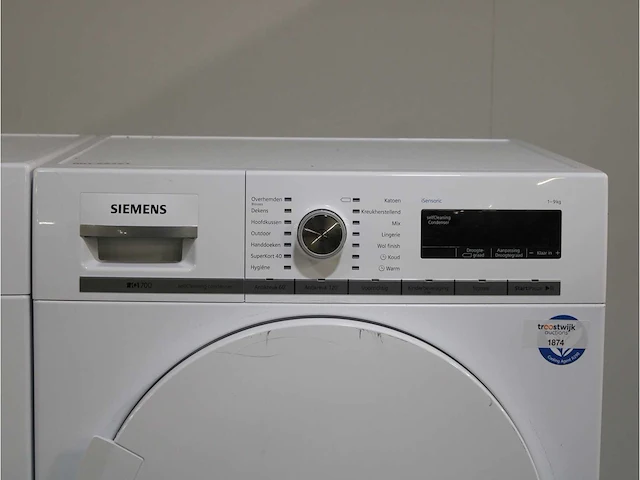 Siemens iq700 isensoric aquastop wasmachine & siemens iq700 isensoric selfcleaning condenser droger - afbeelding 6 van  8