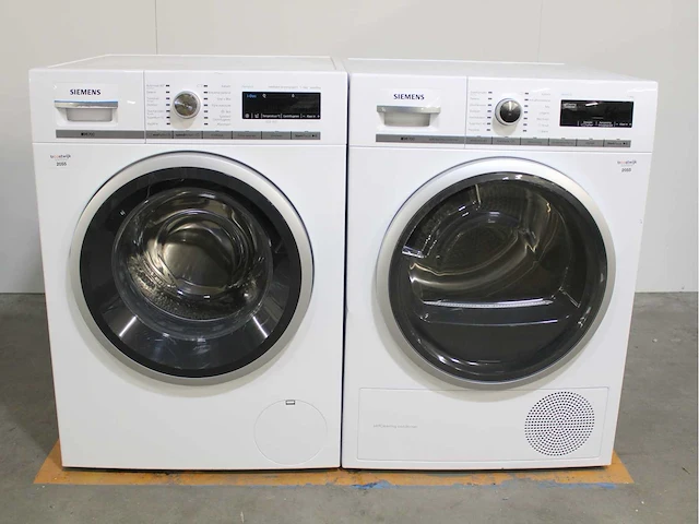 Siemens iq700 isensoric aquastop wasmachine & siemens iq700 isensoric selfcleaning condenser droger - afbeelding 1 van  8