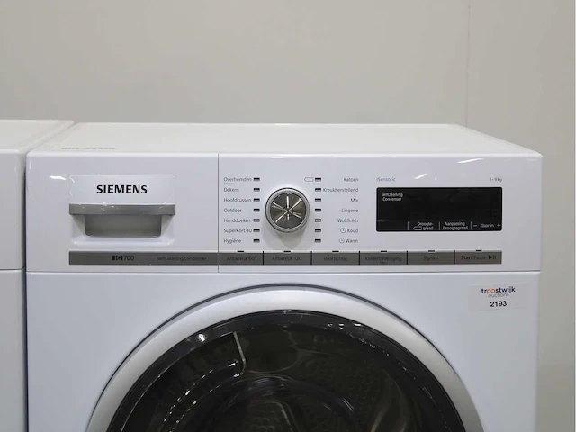Siemens iq700 isensoric aquastop wasmachine & siemens iq700 isensoric selfcleaning condenser droger - afbeelding 6 van  8