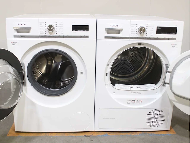 Siemens iq700 isensoric aquastop wasmachine & siemens iq700 isensoric selfcleaning condenser droger - afbeelding 2 van  8