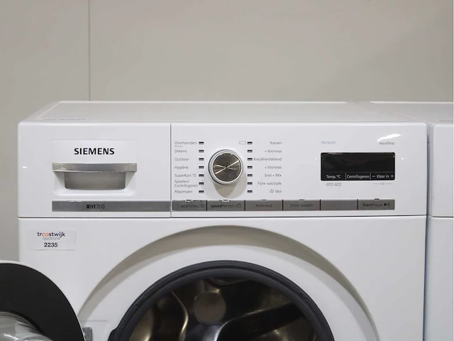 Siemens iq700 isensoric aquastop wasmachine & siemens iq700 isensoric selfcleaning condenser droger - afbeelding 3 van  8