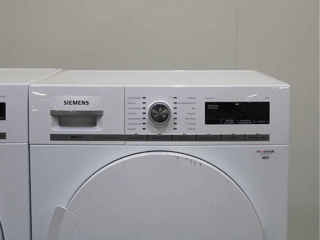 Siemens iq700 isensoric aquastop wasmachine & siemens iq700 isensoric selfcleaning condenser wasdroger - afbeelding 6 van  8