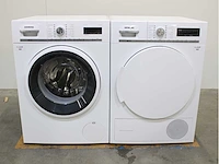 Siemens iq700 isensoric aquastop wasmachine & siemens iq700 isensoric selfcleaning condenser wasdroger - afbeelding 1 van  8