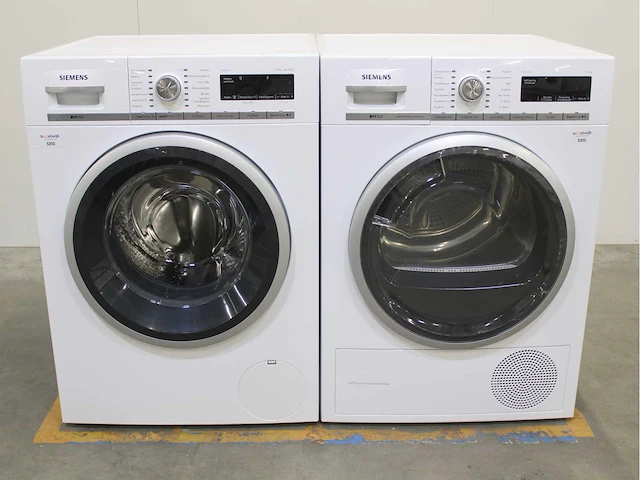 Siemens iq700 isensoric aquastop wasmachine & siemens iq700 isensoric selfcleaning condenser wasdroger - afbeelding 1 van  8