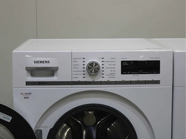 Siemens iq700 isensoric aquastop wasmachine & siemens iq700 isensoric selfcleaning condenser wasdroger - afbeelding 3 van  8