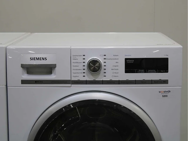 Siemens iq700 isensoric aquastop wasmachine & siemens iq700 isensoric selfcleaning condenser wasdroger - afbeelding 6 van  8