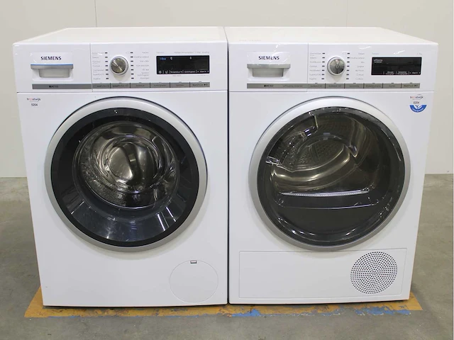 Siemens iq700 isensoric aquastop wasmachine & siemens iq700 isensoric selfcleaning condenser wasdroger - afbeelding 1 van  8