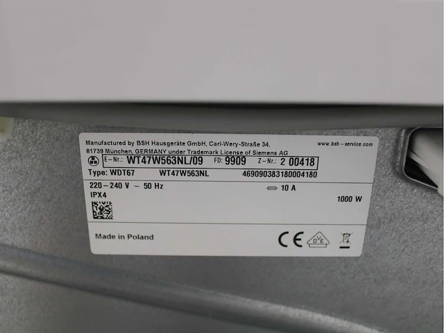 Siemens iq700 isensoric aquastop wasmachine & siemens iq700 isensoric selfcleaning condenser wasdroger - afbeelding 8 van  8