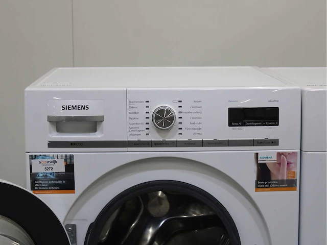 Siemens iq700 isensoric aquastop wasmachine & siemens iq700 isensoric selfcleaning condenser wasdroger - afbeelding 3 van  8