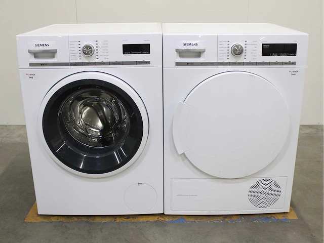 Siemens iq700 isensoric aquastop wasmachine & siemens iq700 isensoric selfcleaning condenser wasdroger - afbeelding 1 van  8