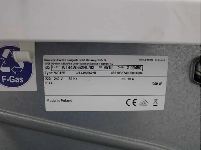 Siemens iq700 isensoric aquastop wasmachine & siemens iq700 isensoric selfcleaning condenser wasdroger - afbeelding 8 van  8