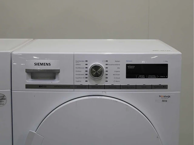 Siemens iq700 isensoric aquastop wasmachine & siemens iq700 isensoric selfcleaning condenser wasdroger - afbeelding 6 van  8