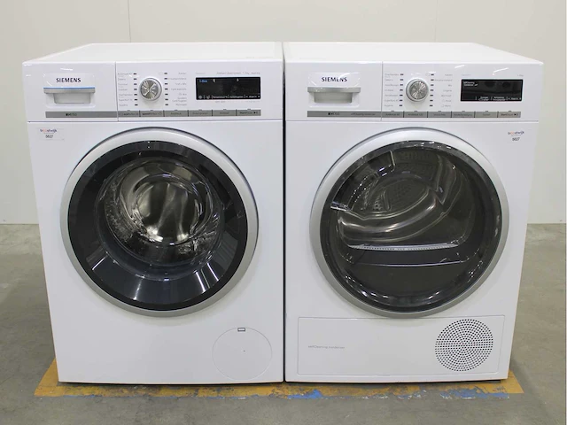 Siemens iq700 isensoric aquastop wasmachine & siemens iq700 isensoric selfcleaning condenser wasdroger - afbeelding 1 van  8